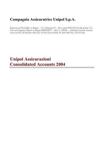 Thumbnail Unipol Assicurazioni Financial Statement 2004