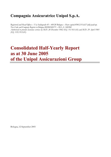 Thumbnail Unipol Assicurazioni Half-year Report 2005-h1
