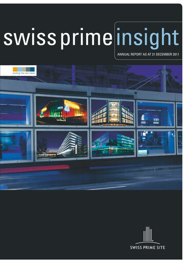 Vorschaubild Swiss Prime Site Jahresbericht 2011