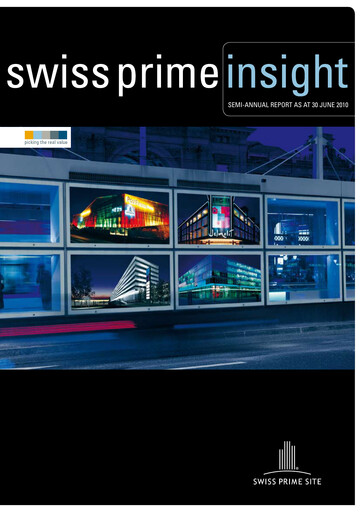 Thumbnail Swiss Prime Site Half-year Report 2010-h1