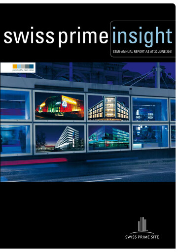 Thumbnail Swiss Prime Site Half-year Report 2011-h1