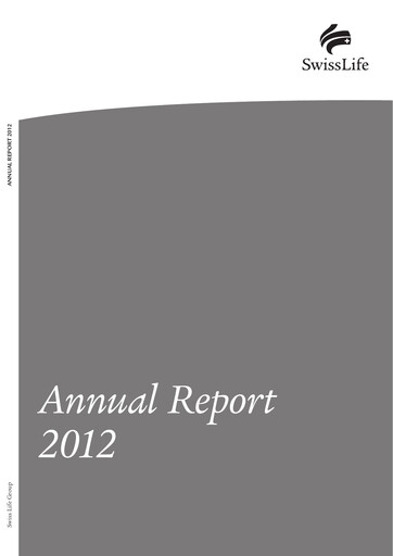Thumbnail Swiss Life
 Annual Report 2012