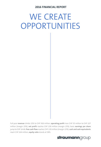 Thumbnail Straumann
 Financial Statement 2016