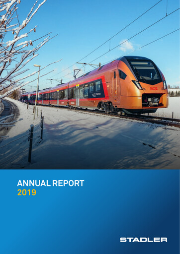 Miniature Stadler Rail Rapport annuel 2019