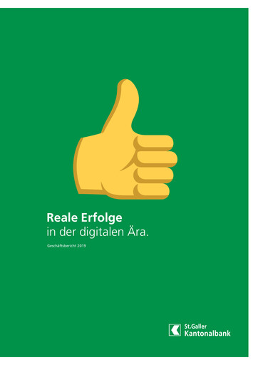 Miniature St. Galler Kantonalbank Rapport annuel 2019