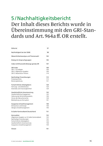 Thumbnail St. Galler Kantonalbank Sustainability Report 2024
