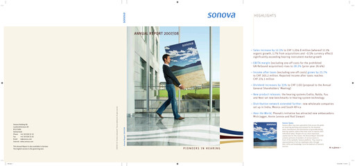 Thumbnail Sonova Annual Report 2007-2008