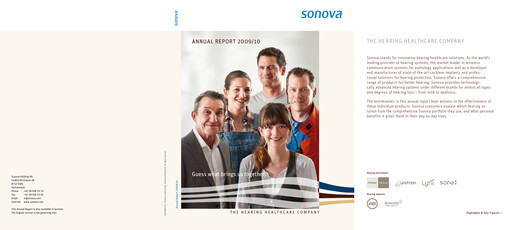 Thumbnail Sonova Annual Report 2009-2010