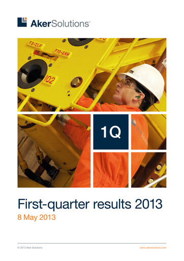 Thumbnail Aker Solutions ASA  Quarterly Report 2013-q1