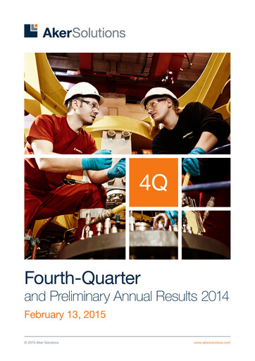 Thumbnail Aker Solutions ASA  Quarterly Report 2014-q4