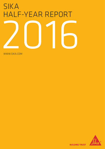 Thumbnail Sika Half-year Report 2016-h1