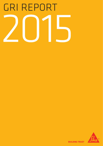 Thumbnail Sika Sustainability Report 2015