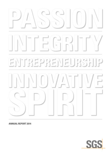 Thumbnail SGS Annual Report 2014