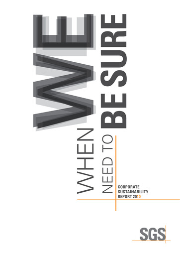 Thumbnail SGS Sustainability Report 2010