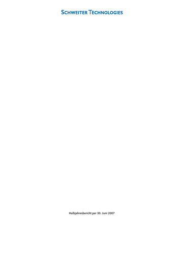 Thumbnail Schweiter Technologies Half-year Report 2007-h1