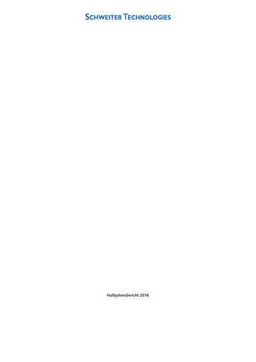 Thumbnail Schweiter Technologies Half-year Report 2016-h1