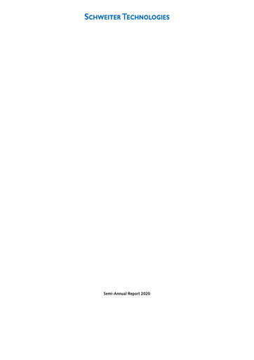 Thumbnail Schweiter Technologies Half-year Report 2020-h1