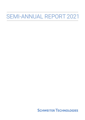 Thumbnail Schweiter Technologies Half-year Report 2021-h1
