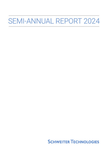 Thumbnail Schweiter Technologies Half-year Report 2024-h1