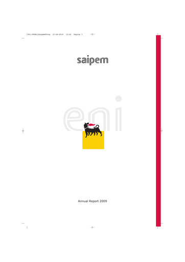 Thumbnail Saipem Annual Report 2009