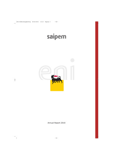 Thumbnail Saipem Annual Report 2010