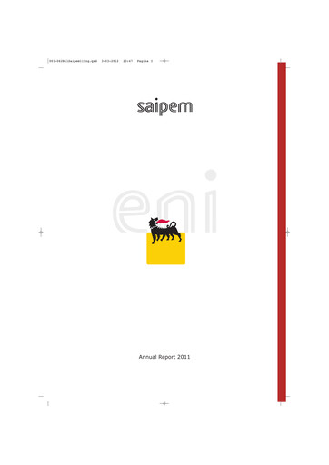 Thumbnail Saipem Annual Report 2011