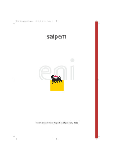 Thumbnail Saipem Half-year Report 2013-h1