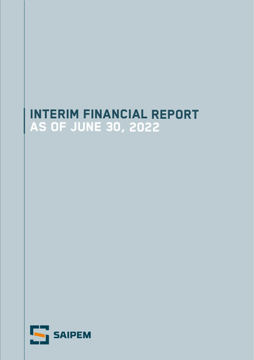 Thumbnail Saipem Half-year Report 2022-h1