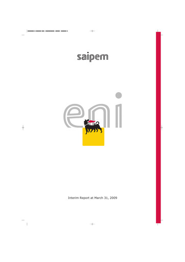Thumbnail Saipem Quarterly Report 2009-q1