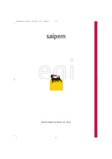 Thumbnail Saipem Quarterly Report 2011-q1