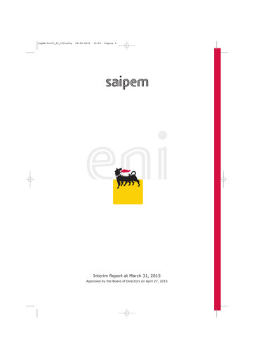 Thumbnail Saipem Quarterly Report 2015-q1
