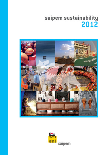 Thumbnail Saipem Sustainability Report 2012