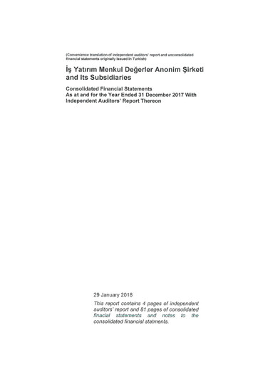 Vorschaubild Is Yatirim Menkul Degerler Anonim Sirketi Finanzmitteilung 2017