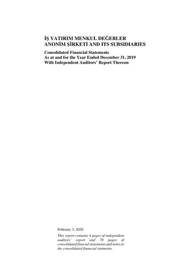 Vorschaubild Is Yatirim Menkul Degerler Anonim Sirketi Finanzmitteilung 2019