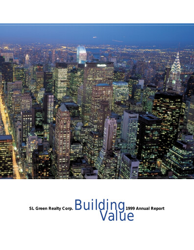 Thumbnail SL Green Realty
 Annual Report 1999