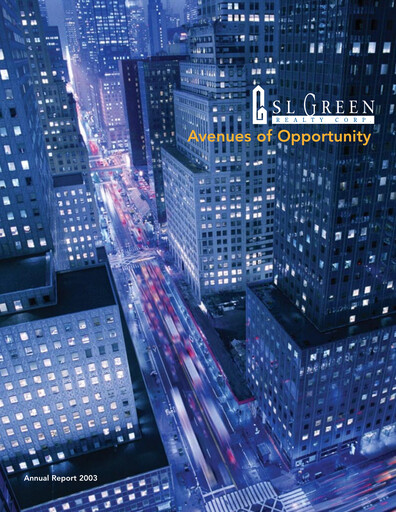 Thumbnail SL Green Realty
 Annual Report 2003
