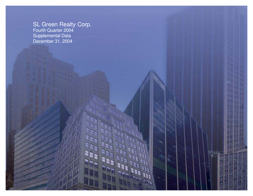 Vorschaubild SL Green Realty
 Quartalsbericht 2004-q4