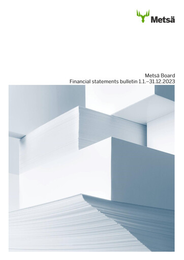 Miniature Metsä Board Bilan financier 2023