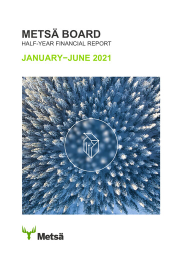 Miniature Metsä Board Rapport semestriel 2021-h1