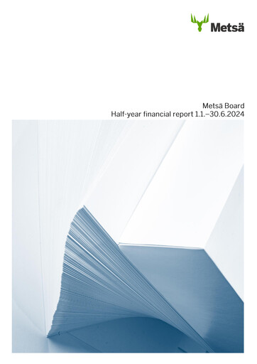 Miniature Metsä Board Rapport semestriel 2024-h1