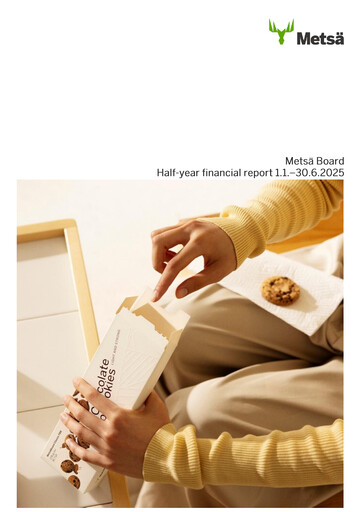 Miniature Metsä Board Rapport semestriel 2025-h1