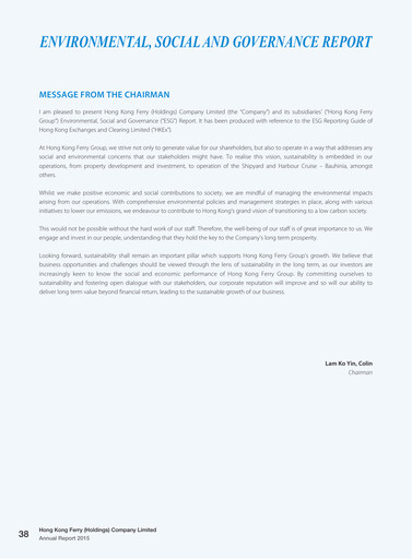 Thumbnail Hong Kong Ferry ESG Report 2015