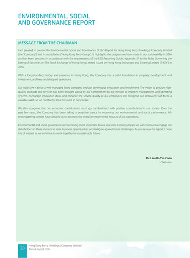 Thumbnail Hong Kong Ferry ESG Report 2016