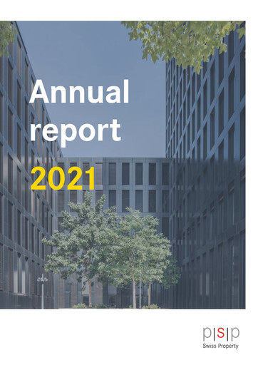 Thumbnail PSP Swiss Property Annual Report 2021