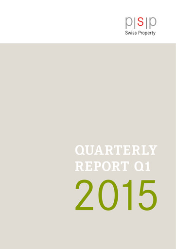 Thumbnail PSP Swiss Property Quarterly Report 2015-q1