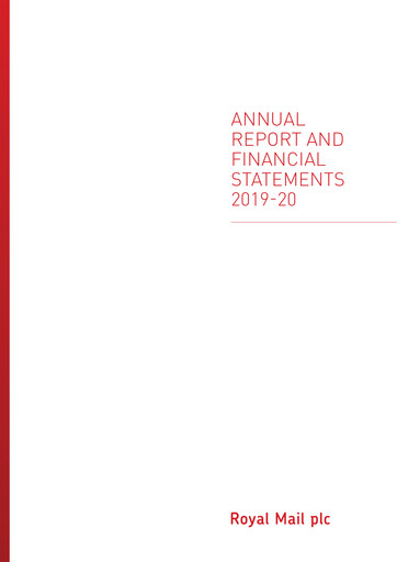 Thumbnail International Distributions Services (Royal Mail) Annual Report 2019-2020