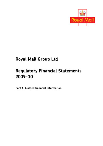 Thumbnail International Distributions Services (Royal Mail) Financial Statement 2009-2010