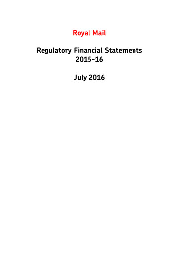 Thumbnail International Distributions Services (Royal Mail) Financial Statement 2015-2016
