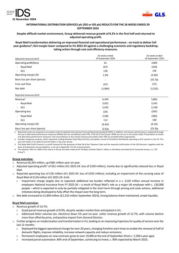 Thumbnail International Distributions Services (Royal Mail) Half-year Report 2024-2025