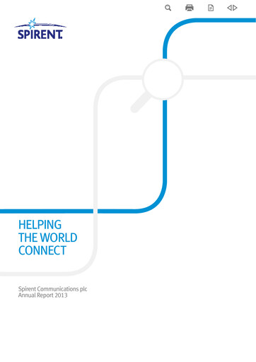 Thumbnail Spirent Annual Report 2013